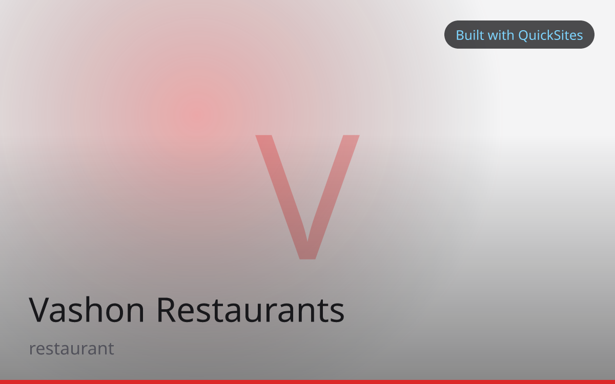 Vashon Restaurants — built with QuickSites