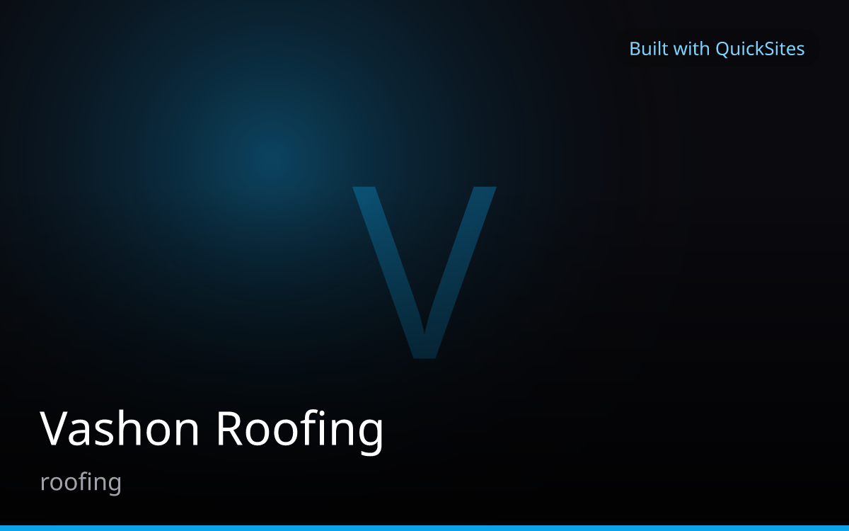 Vashon Roofing — built with QuickSites
