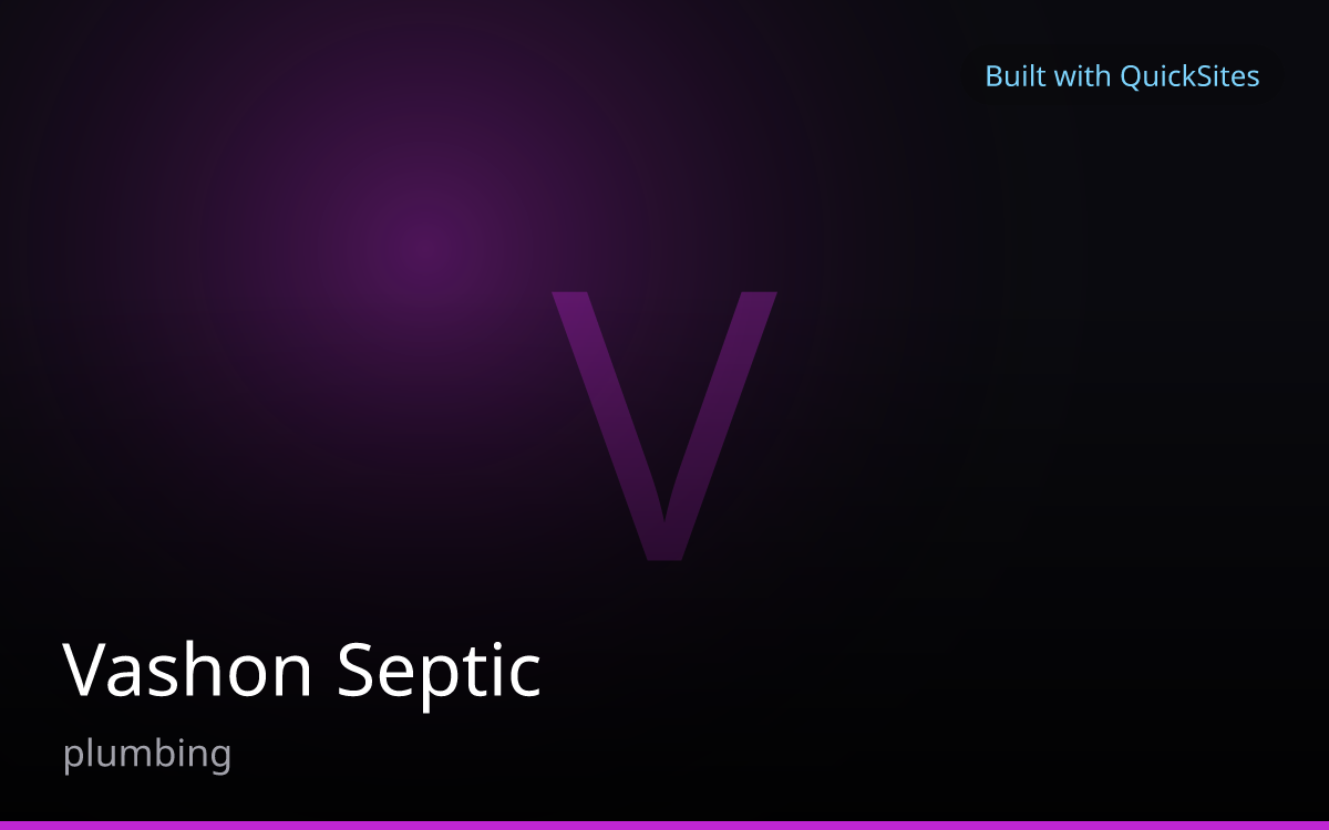 Vashon Septic — built with QuickSites