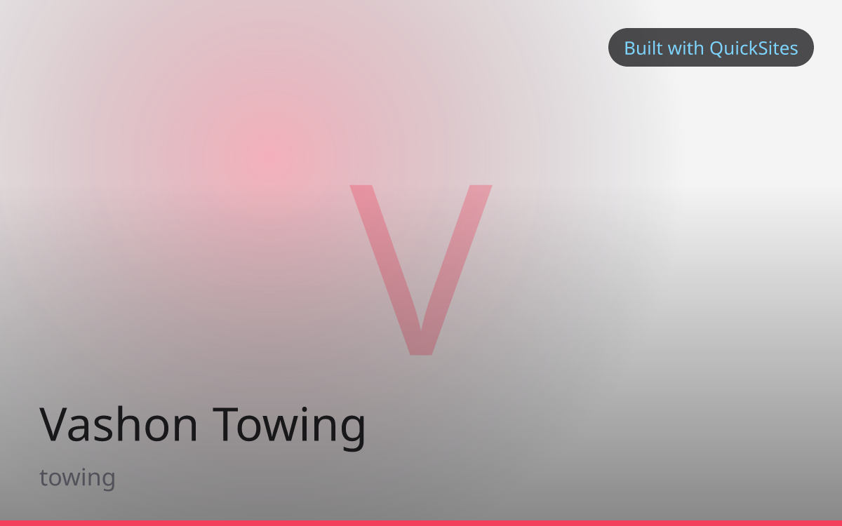 Vashon Towing — built with QuickSites