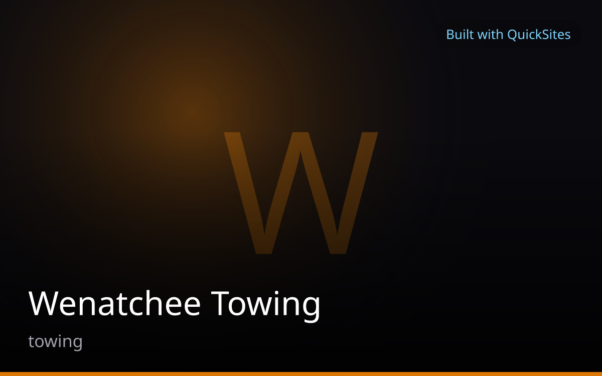 Wenatchee Towing — built with QuickSites