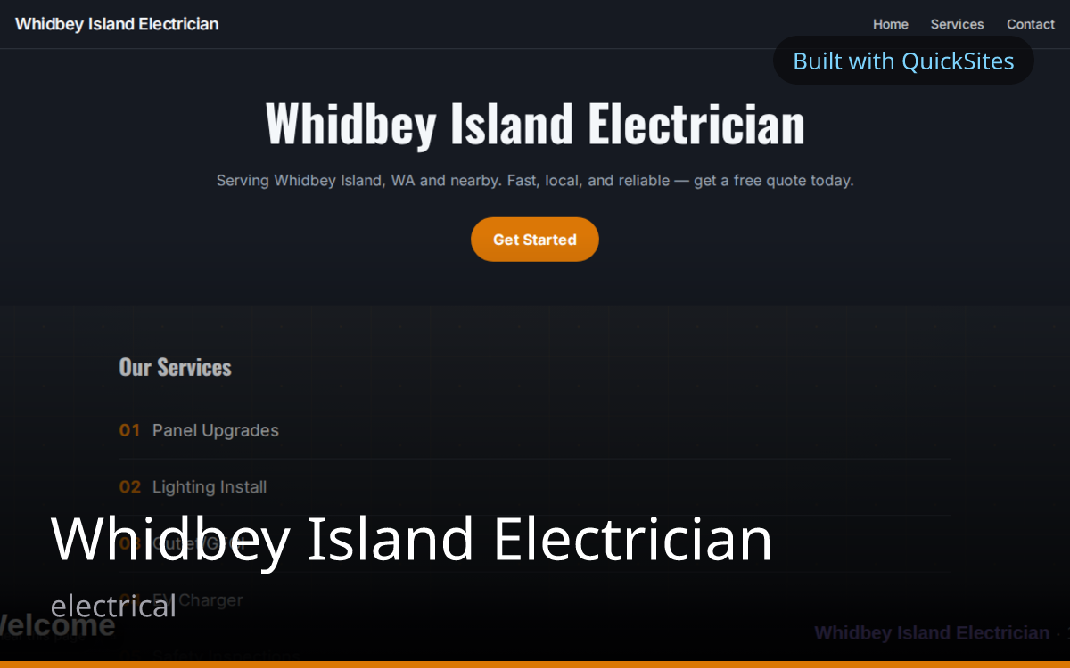 Whidbey Island Electrician — built with QuickSites