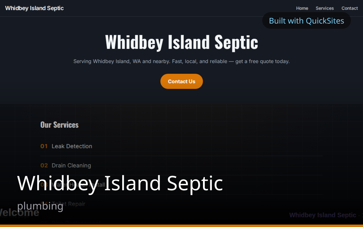 Whidbey Island Septic — built with QuickSites