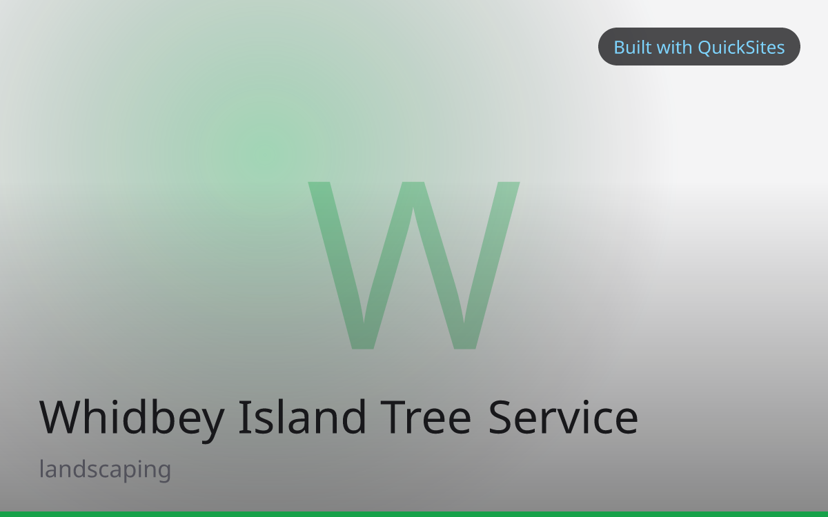 Whidbey Island Tree Service — built with QuickSites